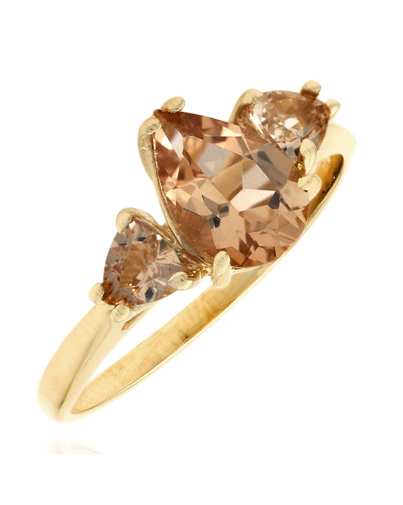 Champagne Topaz Ring in Yellow Gold