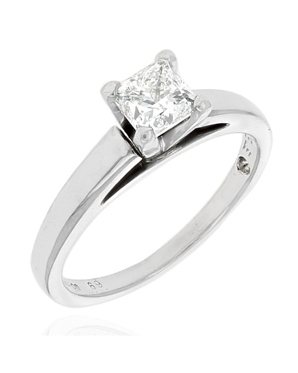 Emerald Cut Diamond Solitaire Engagement Ring