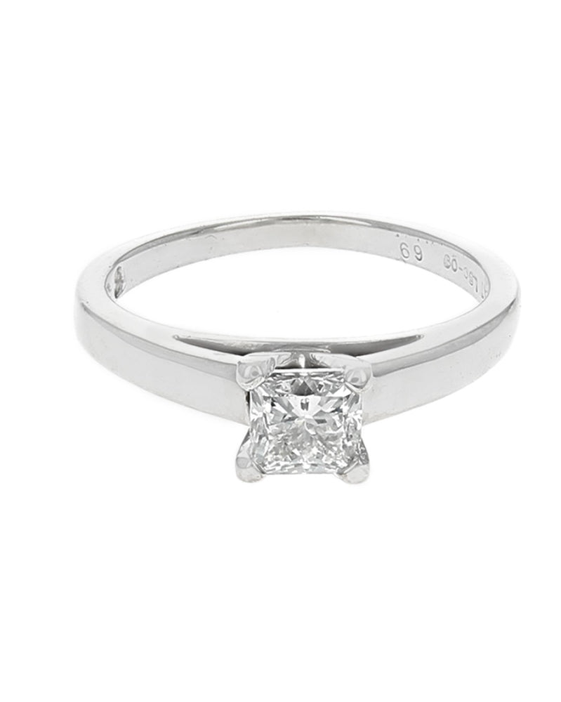 Emerald Cut Diamond Solitaire Engagement Ring