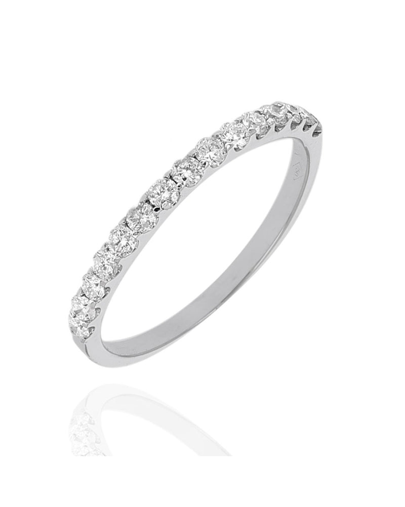 Diamond Band in White Gold