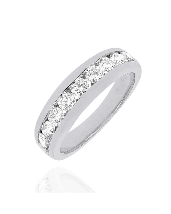 Channel Set Round Diamond Band