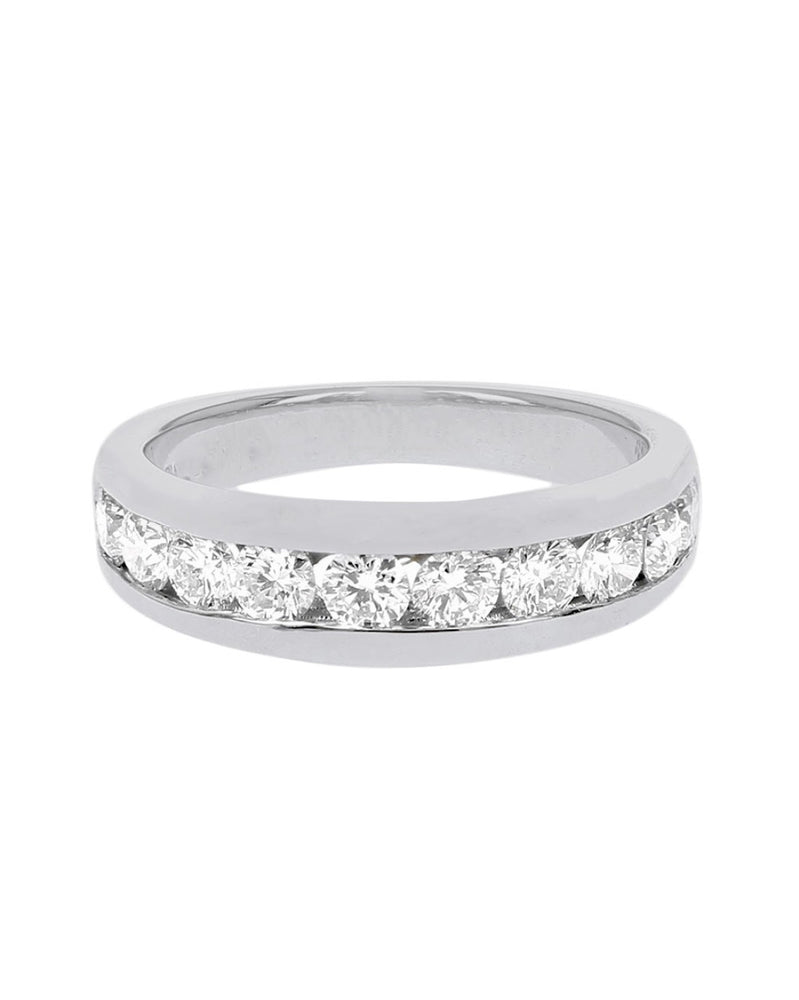 Channel Set Round Diamond Band