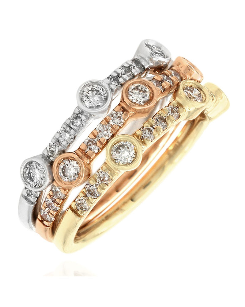 Trio of Diamond Stack Rings