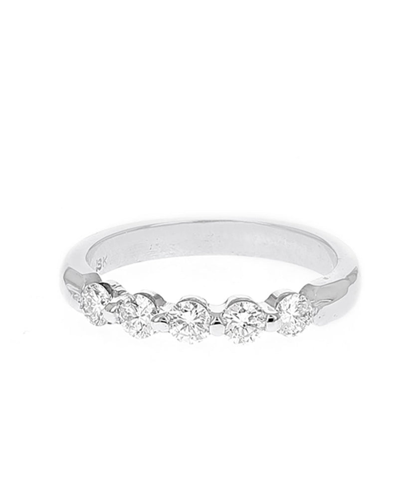 Shared Prong Round Diamond Band