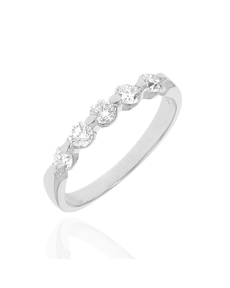 Shared Prong Round Diamond Band