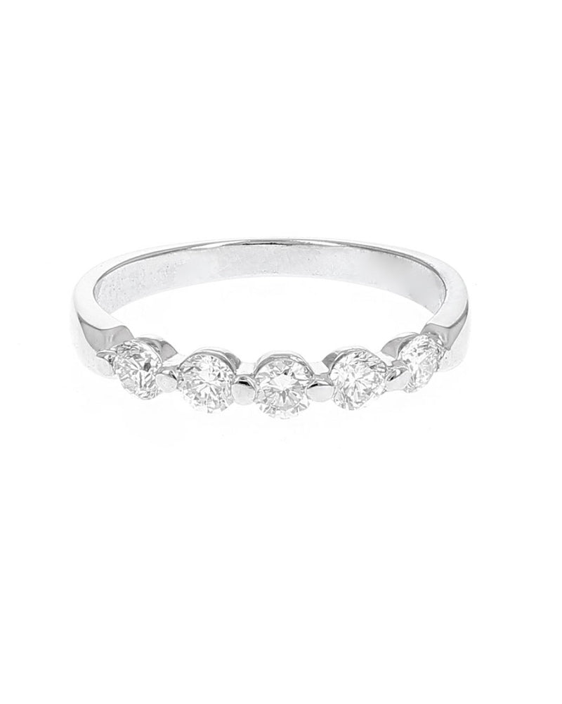 Shared Prong Round Diamond Band