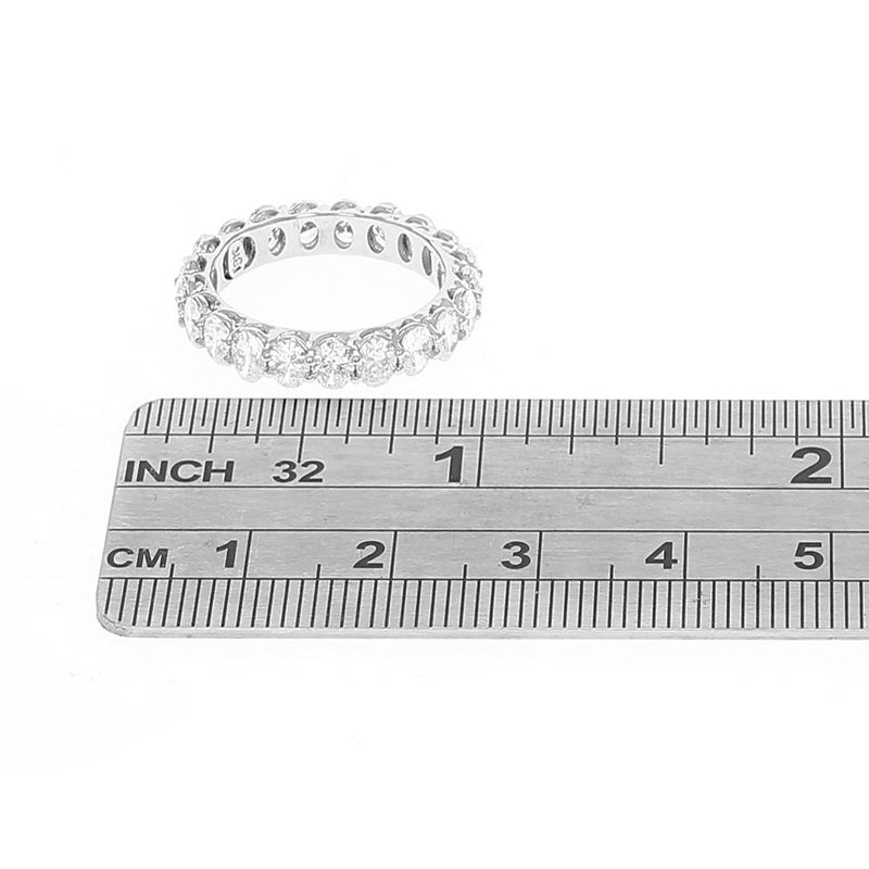 Oval Diamond Eternity Band in 18K White Gold