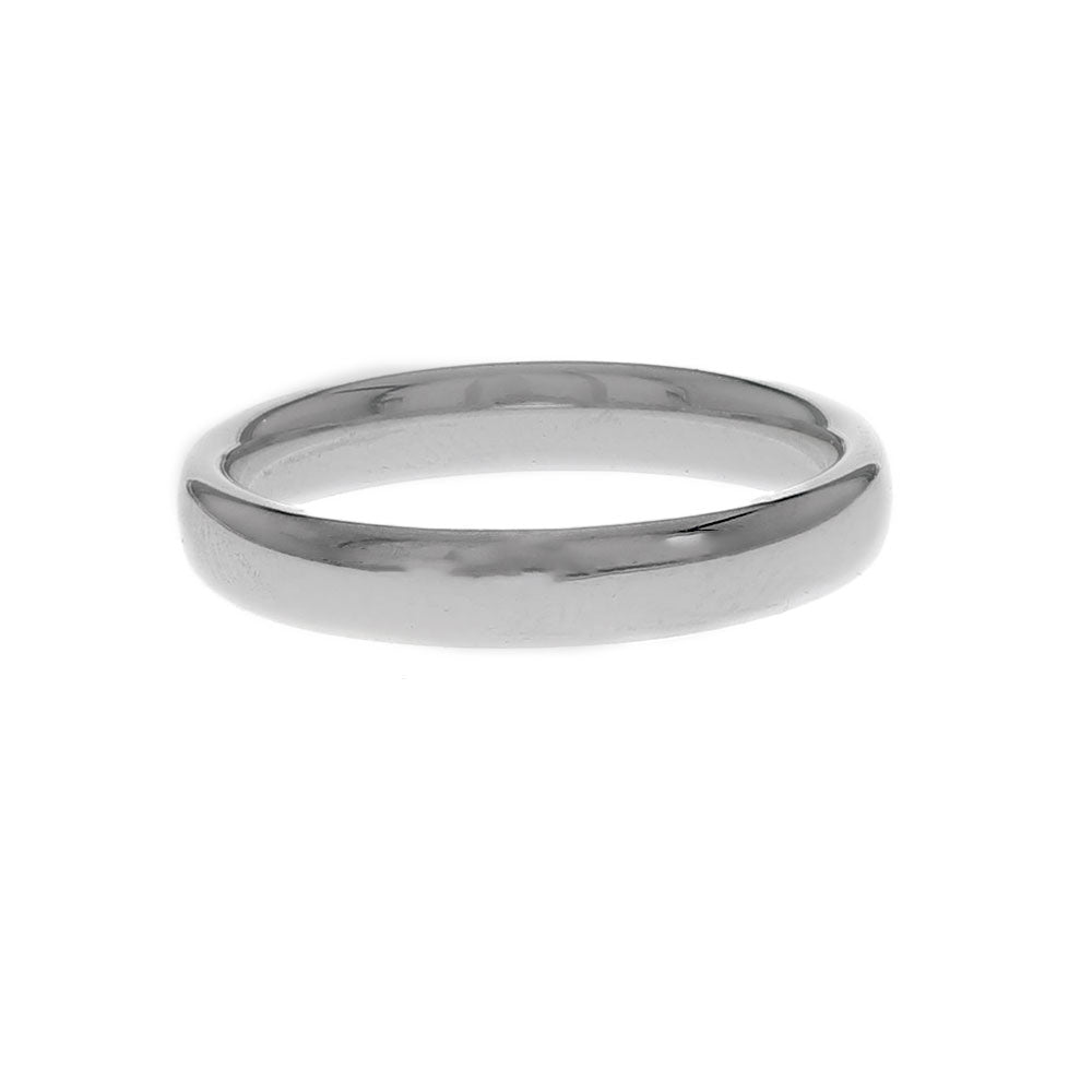 Benchmark European Dome Comfort Fit Band in Platinum
