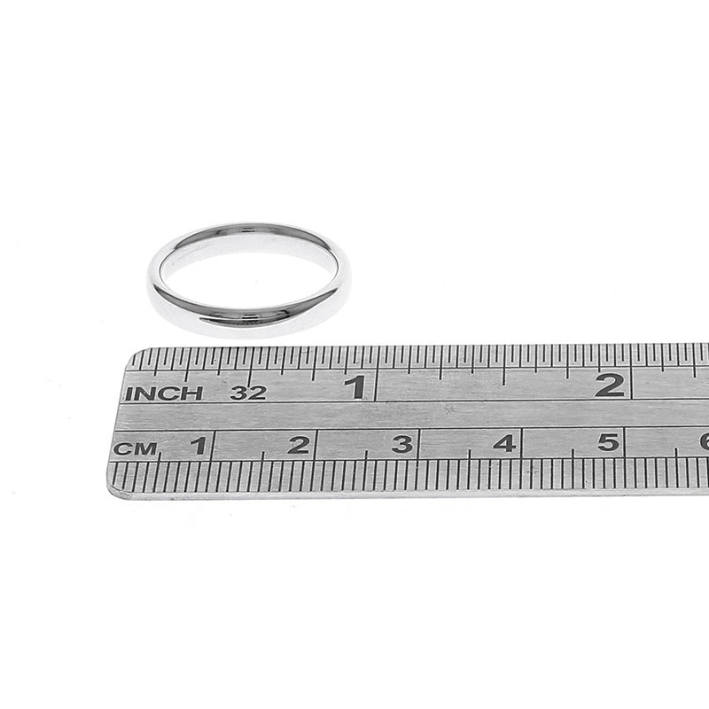 Benchmark European Dome Comfort Fit Band in Platinum