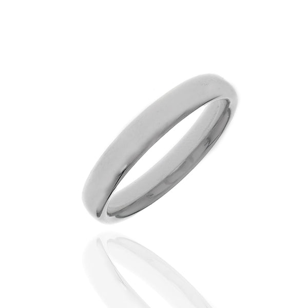 Benchmark European Dome Comfort Fit Band in Platinum