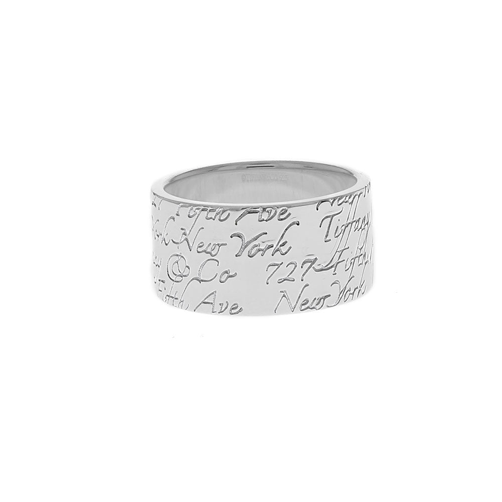 Tiffany & Co. Script Notes Band in Silver