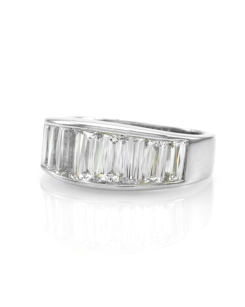 Christopher Designs Crisscut Diamond Band/ Ring in Platinum