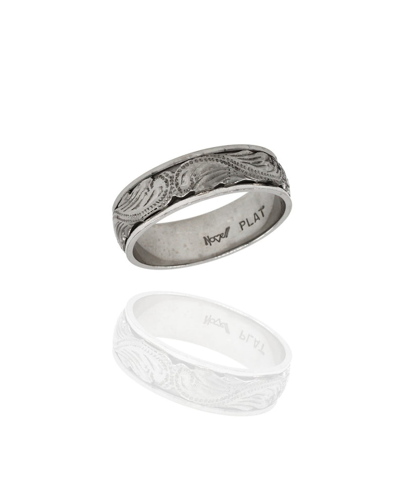 Platinum Carved Band