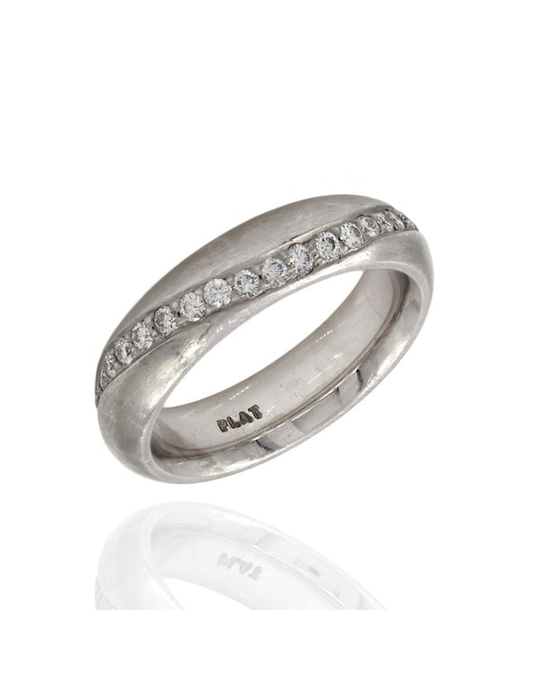 Diamond Wave Band in Platinum