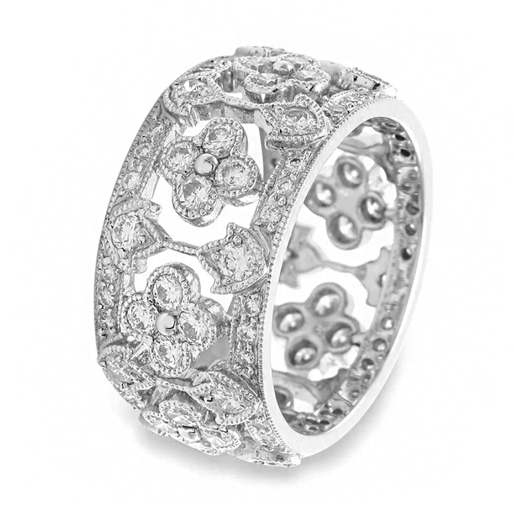 Pave Diamond Eternity Band in Gold