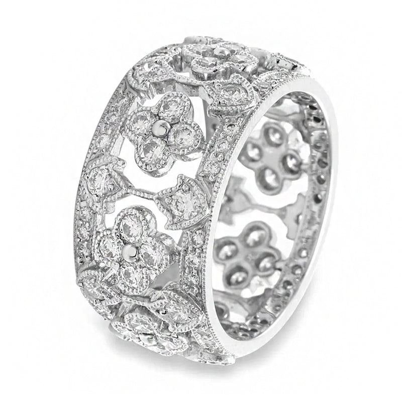 Pave Diamond Eternity Band in Gold