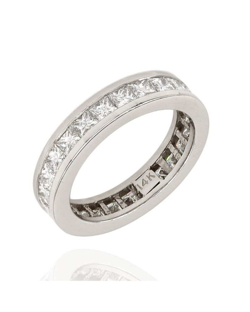 Princess Diamond Eternity Band in Gold