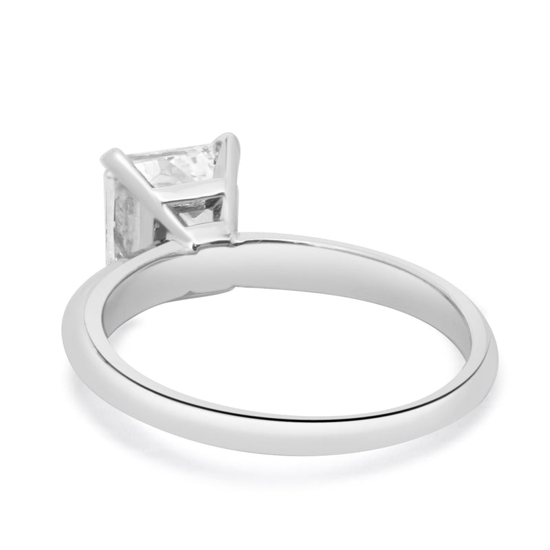 Platinum Radiant Cut Diamond Engagement Ring