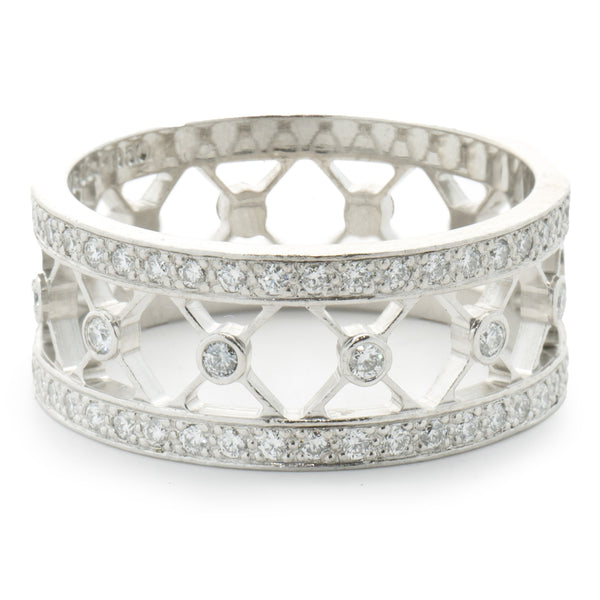 Tiffany & Co. Platinum Diamond Cutout Cigar Band