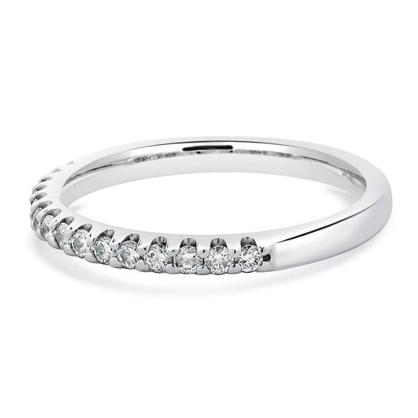 14 Karat White Gold Diamond Band