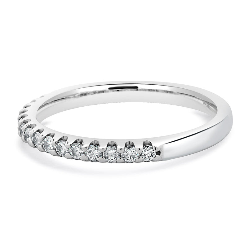 14 Karat White Gold Diamond Band