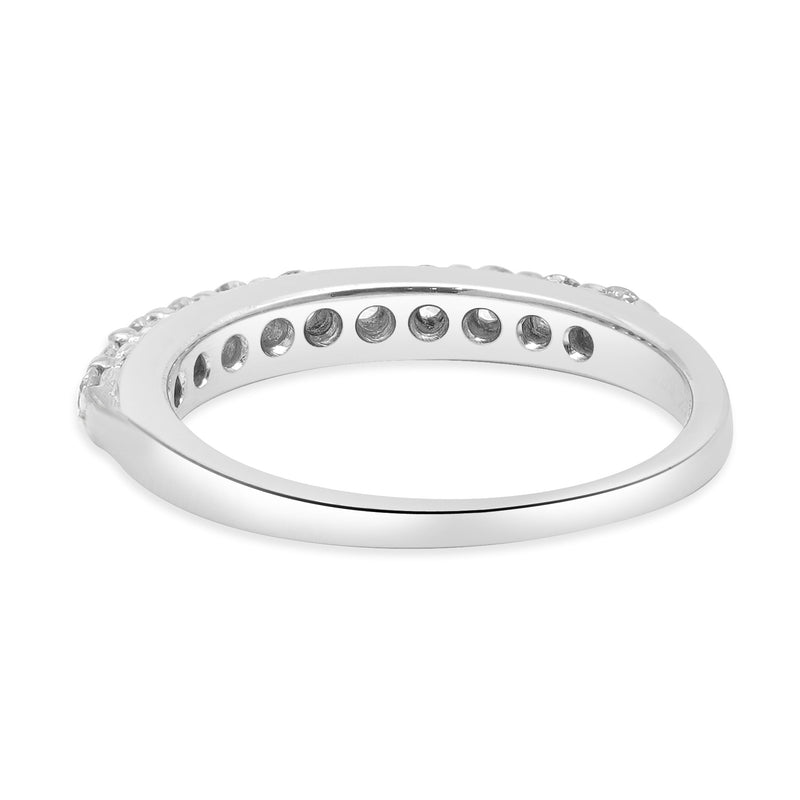 14 Karat White Gold Diamond Band
