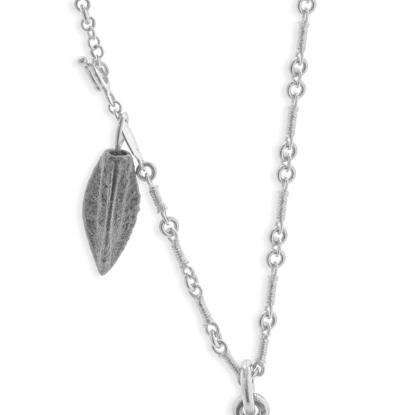 Lee Brevard Sterling Silver “Dane” Rope Link Charm Necklace