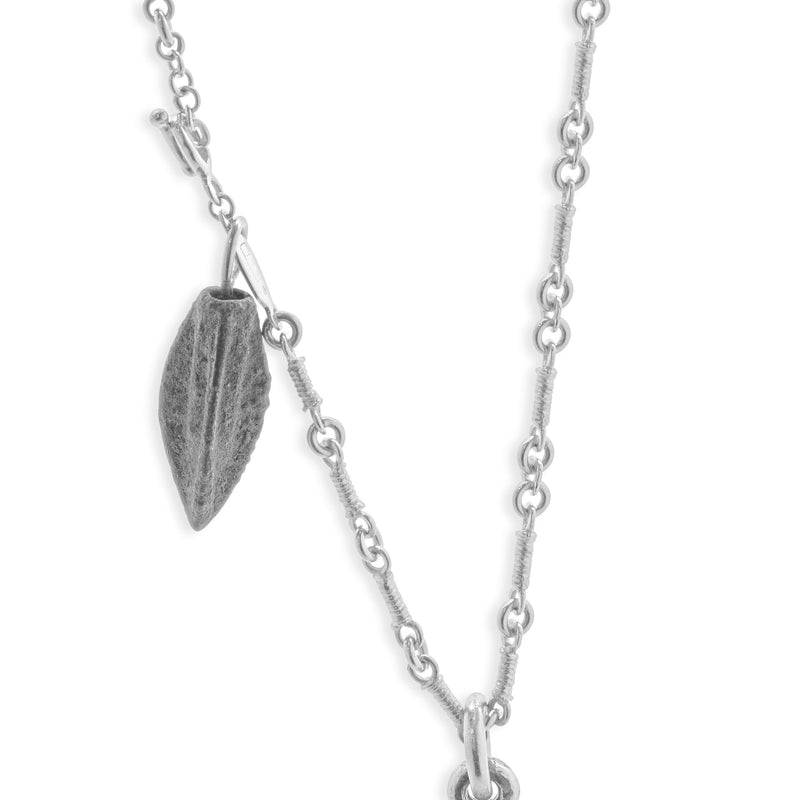 Lee Brevard Sterling Silver “Dane” Rope Link Charm Necklace
