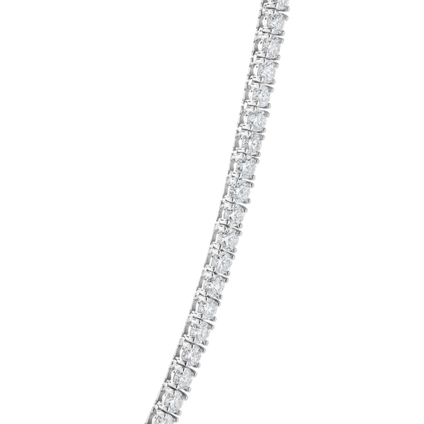 14 Karat White Gold Diamond Inline Tennis Necklace
