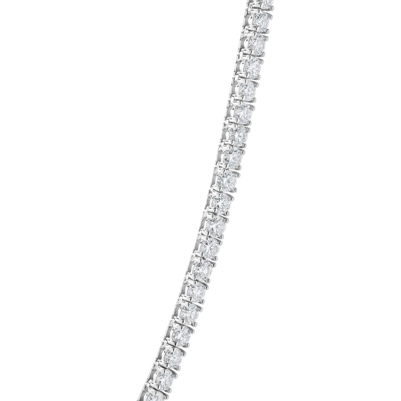 14 Karat White Gold Diamond Inline Tennis Necklace
