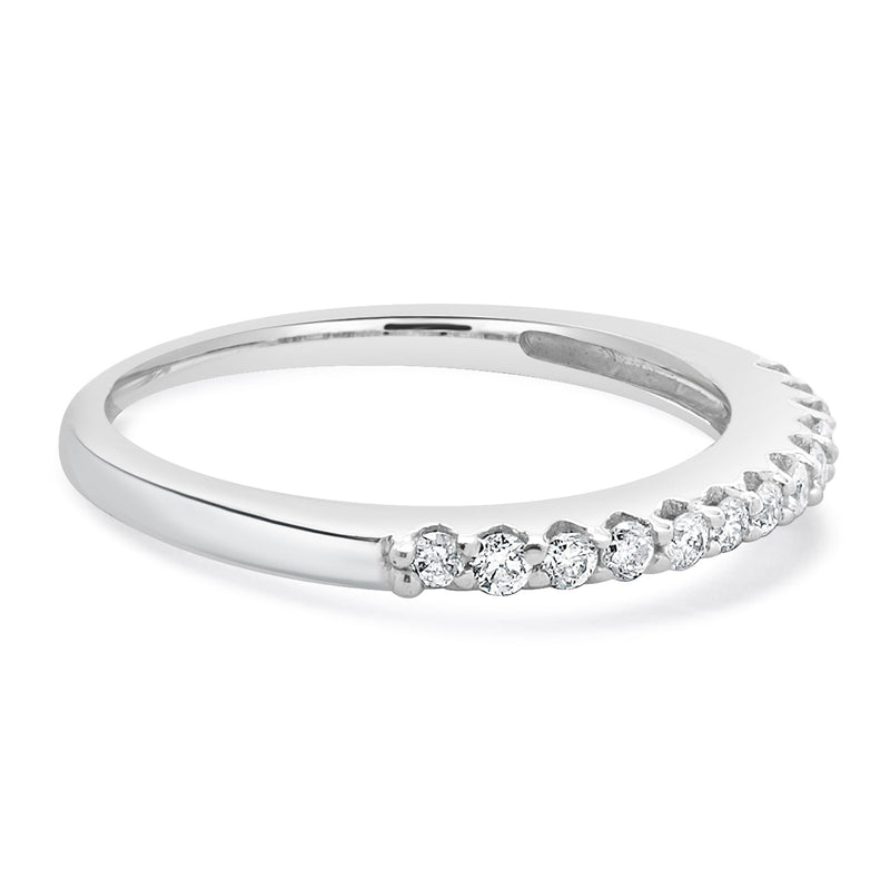 14 Karat White Gold Diamond Band