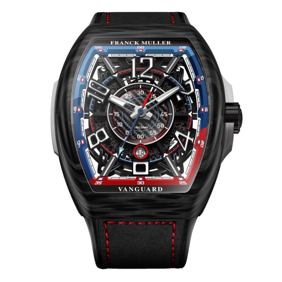 Franck Muller Vanguard Bill Auberlen Skeleton 44mm Carbon V45SCSQTRCGBACBAC