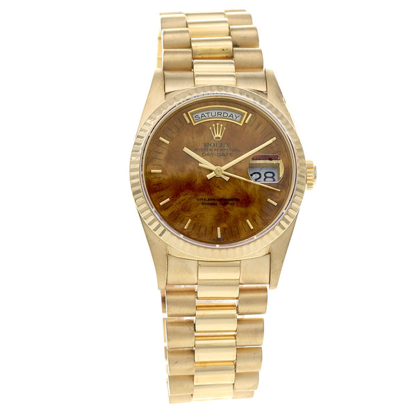Rolex Day-Date Yellow Gold 36mm President Maple Wood 18238