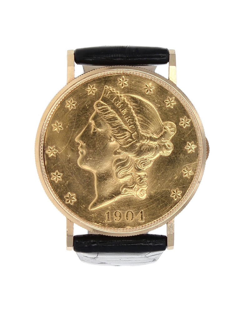 Bueche-Girod $20 Dollar Liberty Head Gold Coin Watch