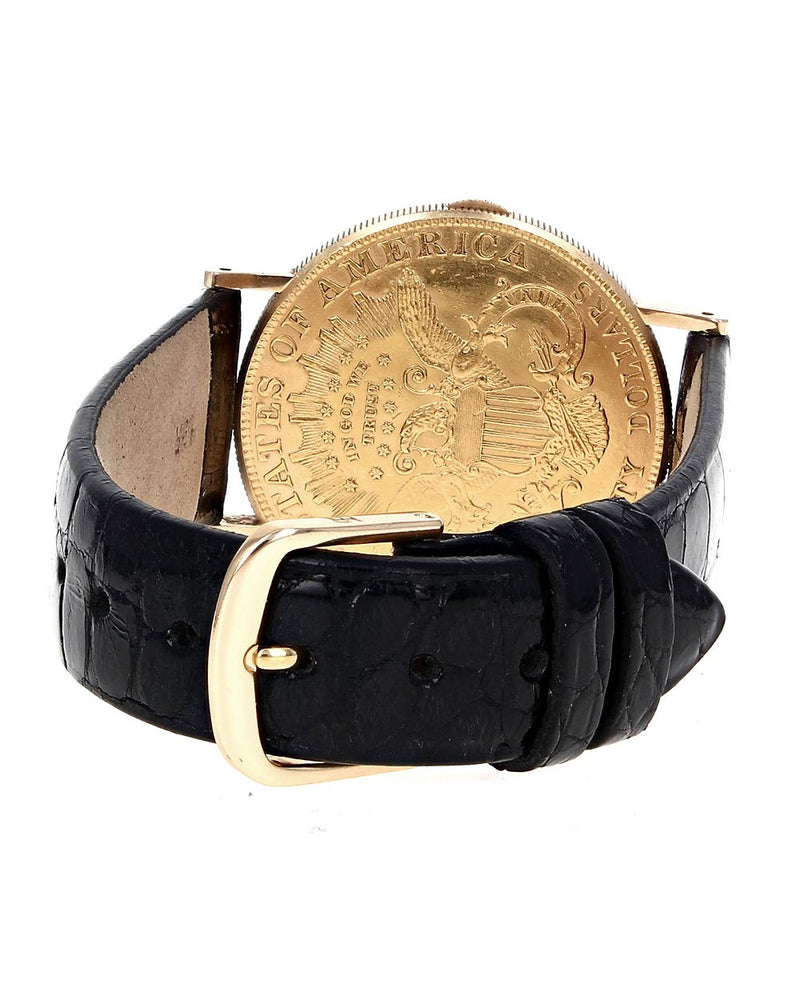 Bueche-Girod $20 Dollar Liberty Head Gold Coin Watch