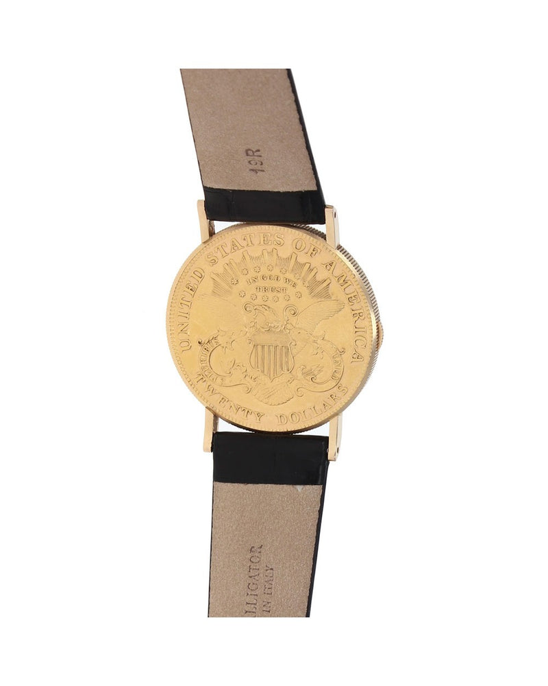 Bueche-Girod $20 Dollar Liberty Head Gold Coin Watch