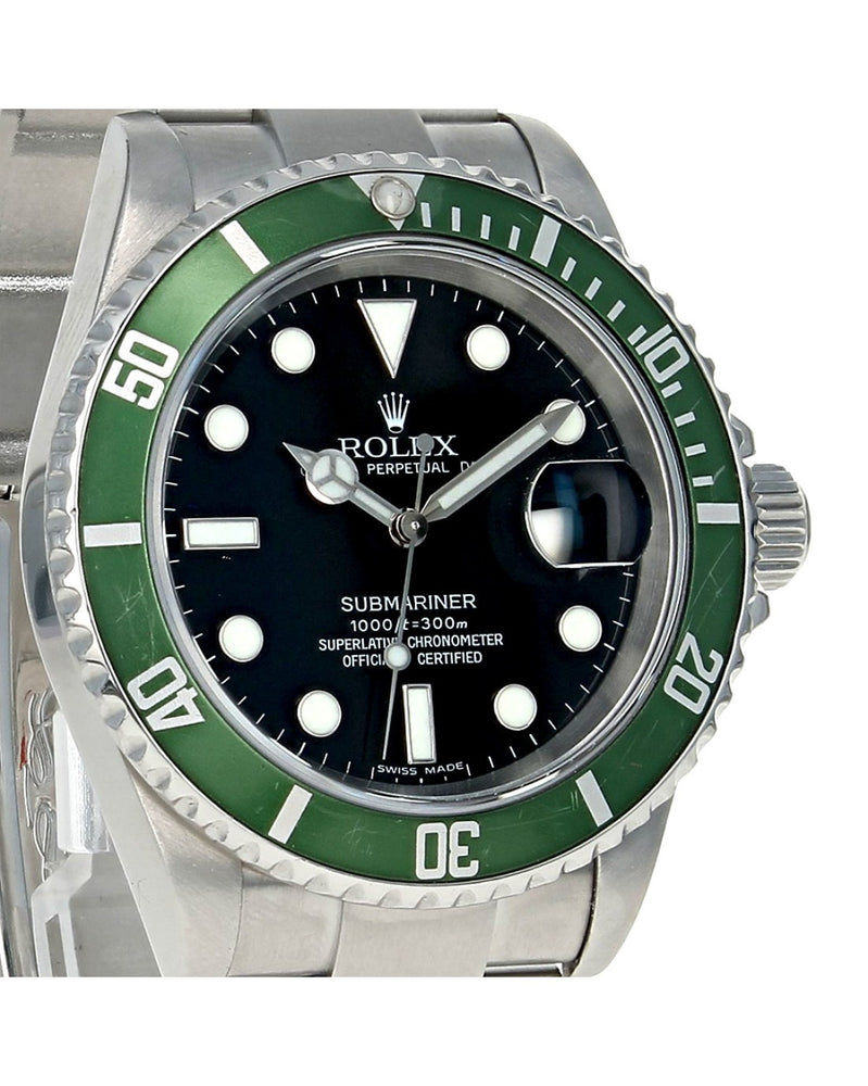 Rolex Submariner Date 40mm Stainless Steel Kermit 16610T