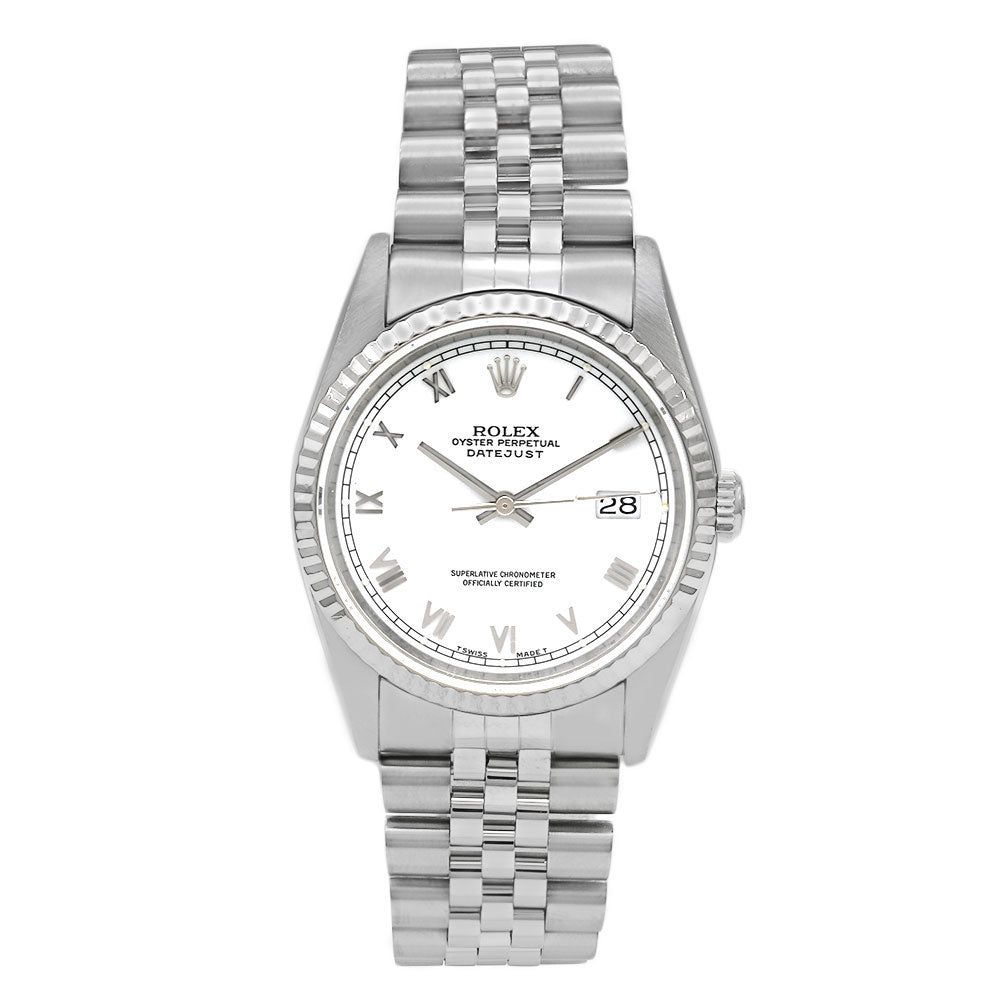 Rolex Datejust 36 Stainless Steel White Gold 16234