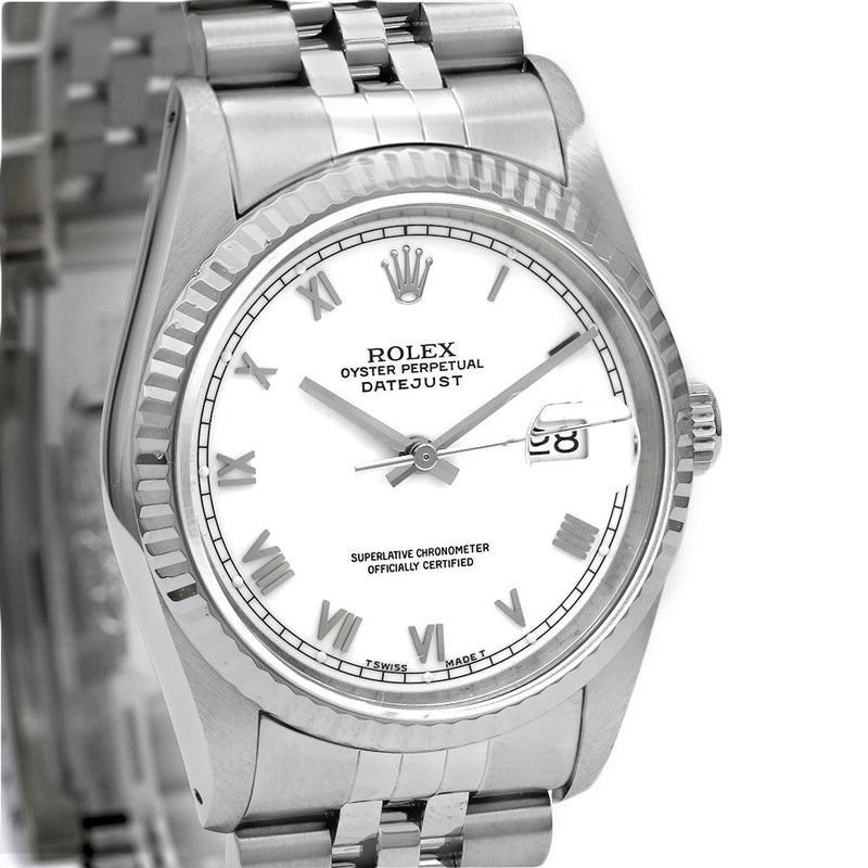 Rolex Datejust 36 Stainless Steel White Gold 16234