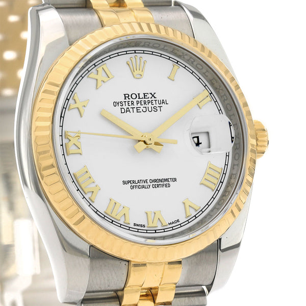 Rolex Datejust 36 Stainless Steel Yellow Gold 116233