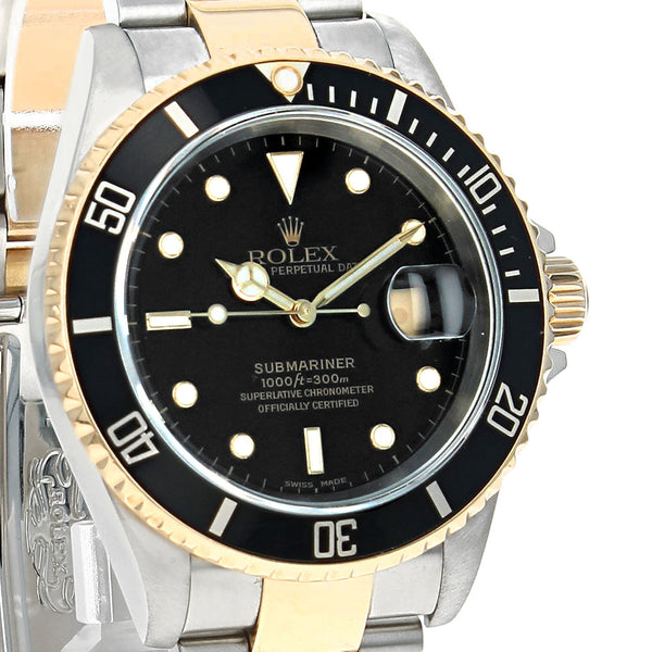 Rolex Submariner Date 40mm Stainless Steel Yellow Gold 16613