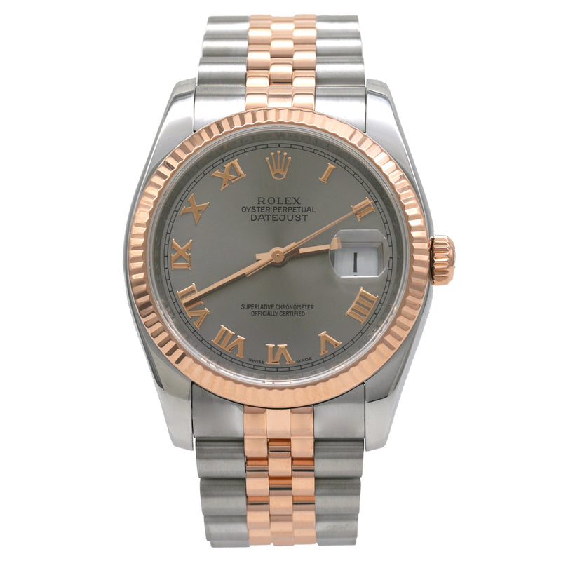 Rolex Datejust 36 Stainless Steel Rose Gold 116231