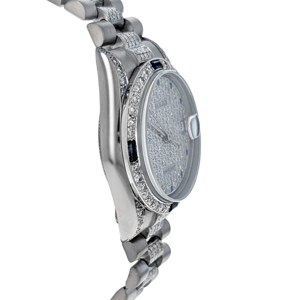 Rolex Datejust 31 White Gold Diamonds President 68279