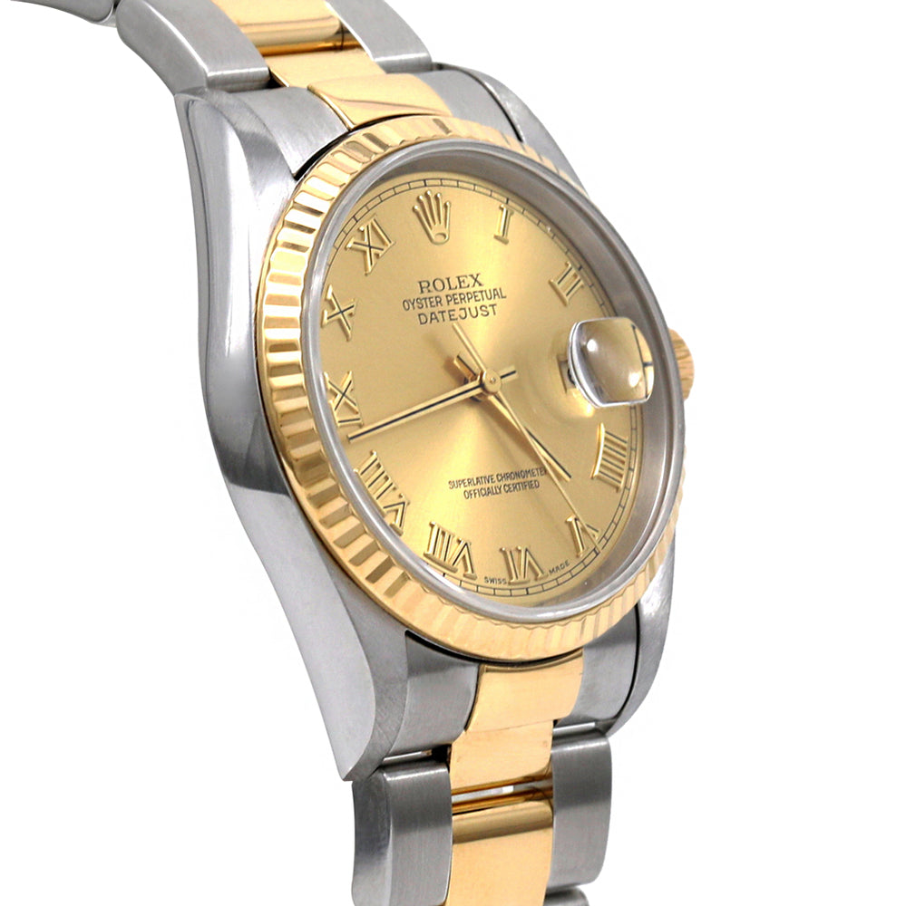 Rolex Datejust 36 Stainless Steel Yellow Gold 16233