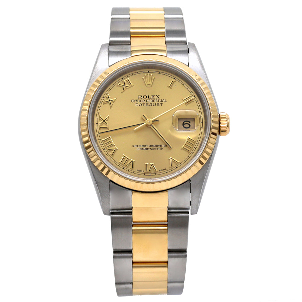 Rolex Datejust 36 Stainless Steel Yellow Gold 16233