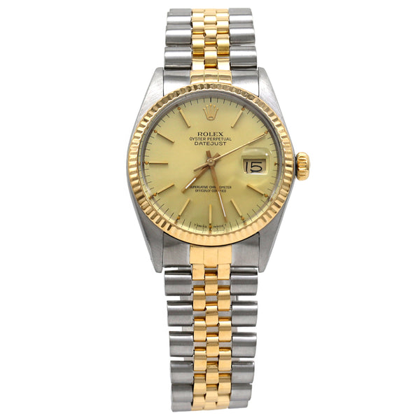 Rolex Datejust 36mm Stainless Steel Yellow Gold 16013