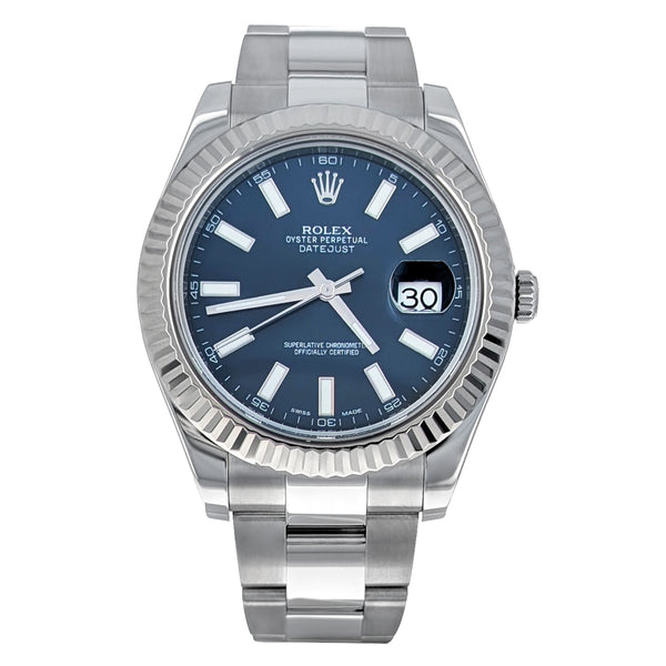 Rolex Datejust II 41mm Stainless Steel White Gold 116334