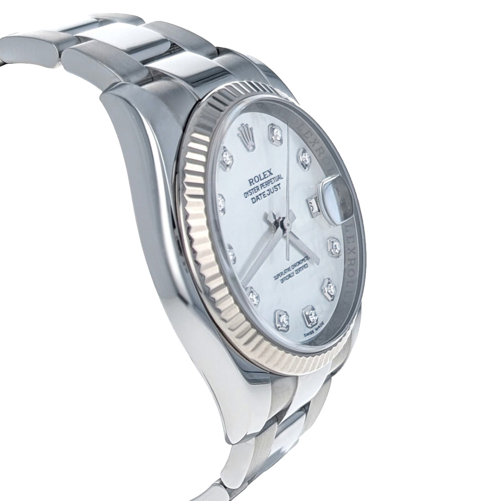 Rolex Datejust 36 Stainless Steel White Gold 116234