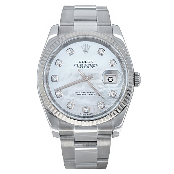 Rolex Datejust 36 Stainless Steel White Gold 116234
