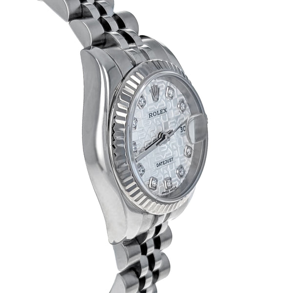Rolex Lady-Datejust 26mm Stainless Steel White Gold 179174